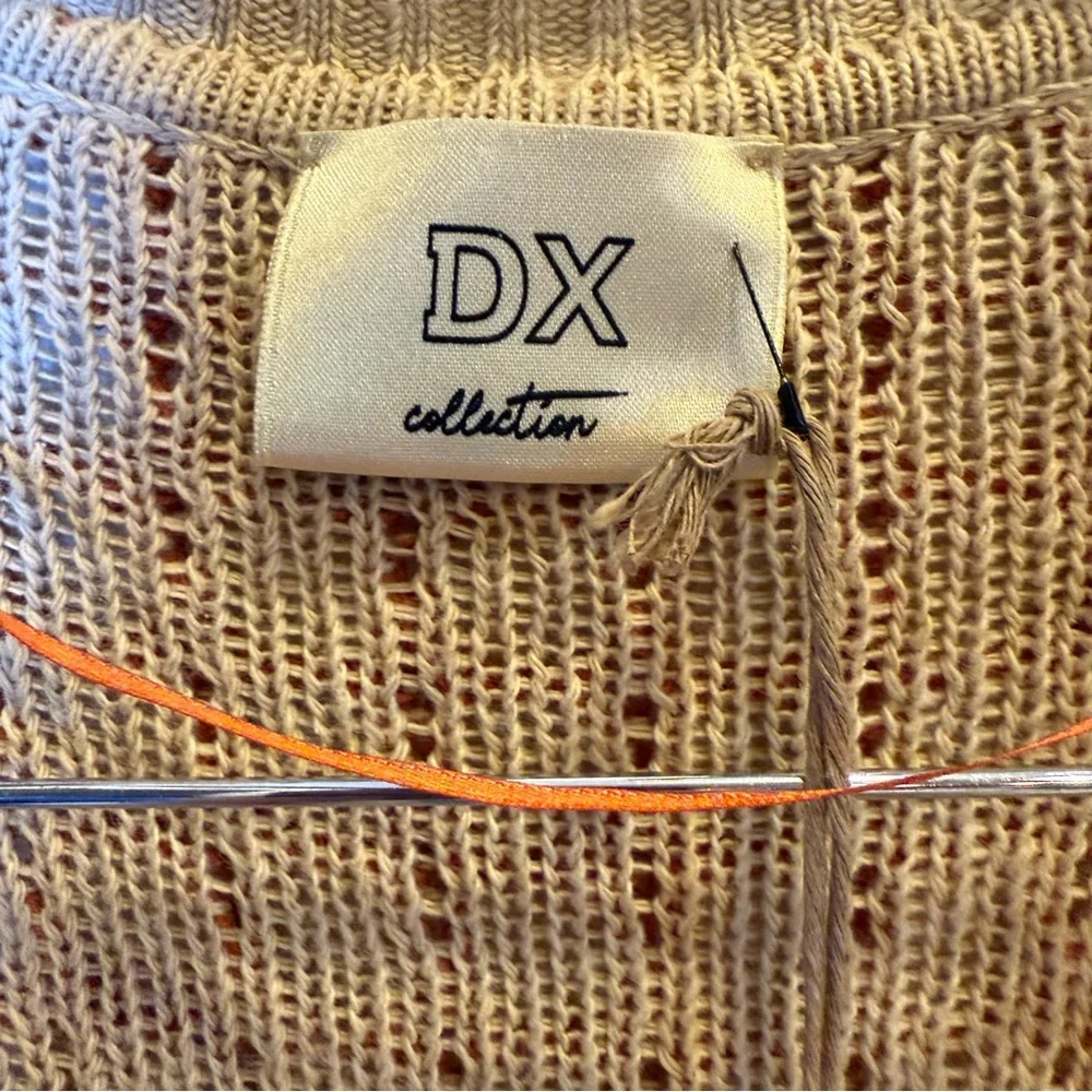 DX Collection Italy Rust and Beige 3D Windowpane Cottagecore Duster w Belt sz M